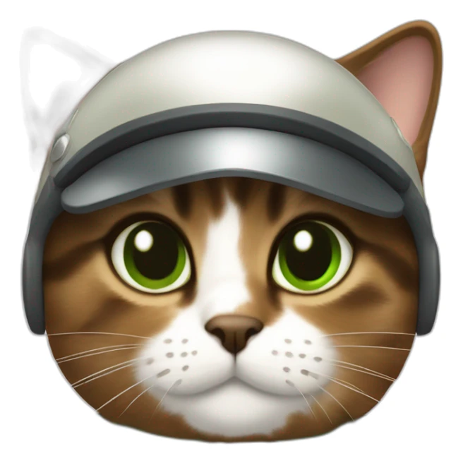 dusty brown brown calico cat without any white markings and with green eyes dressed as a pilot sticker