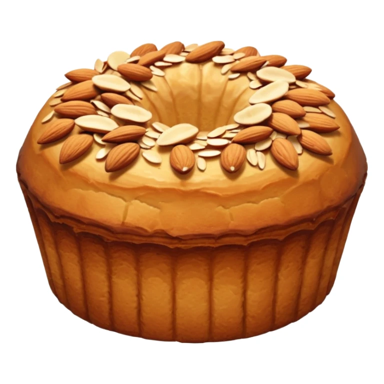 Alsacian kougelhopf with almonds on the top sticker