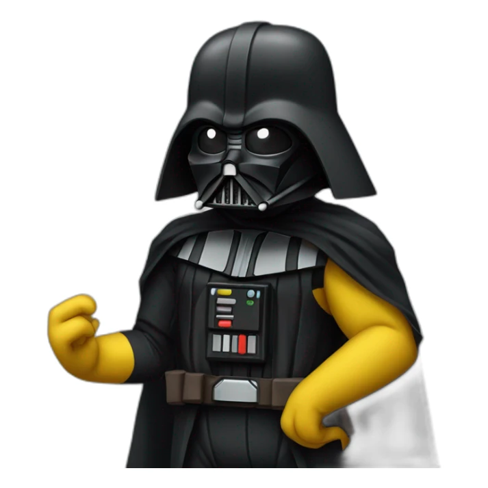 Dark vador qui serre la main de pikachu sticker