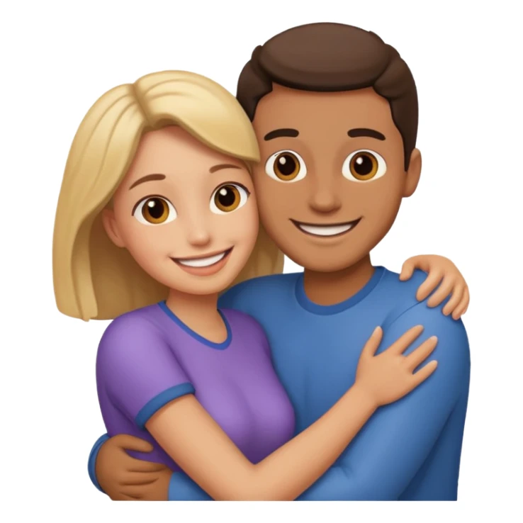 public display of affection, couple hugging sticker