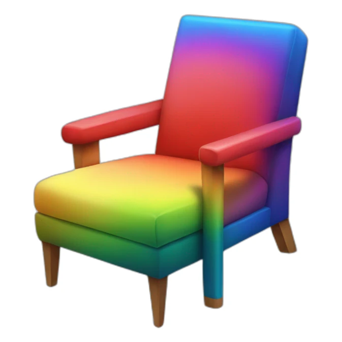 Jonathan Toews as rainbow colored chair sticker
