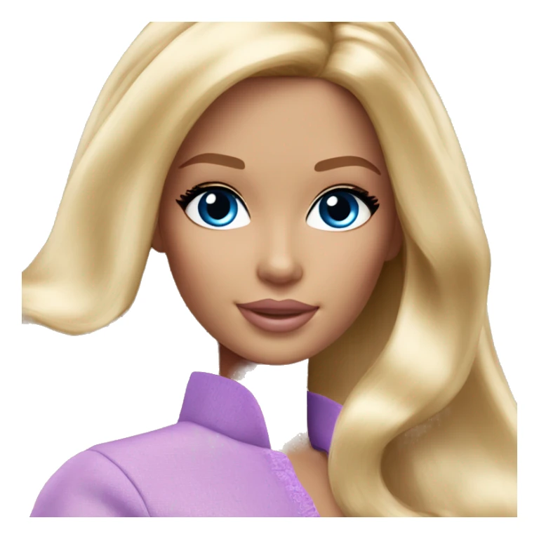 barbie blue eyes blond hair sticker