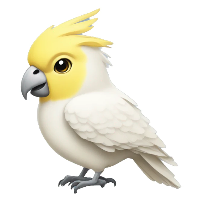 Yellow and white cockatiel sticker