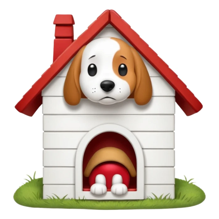 🐶☁️✨ Snoopy daydreaming on his doghouse sticker
