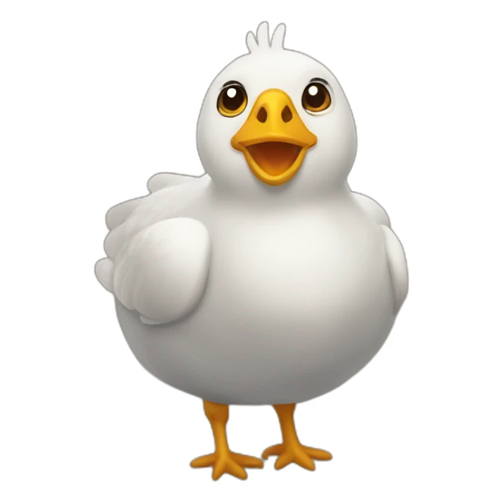 una mezcla de una foca y una gallina sticker