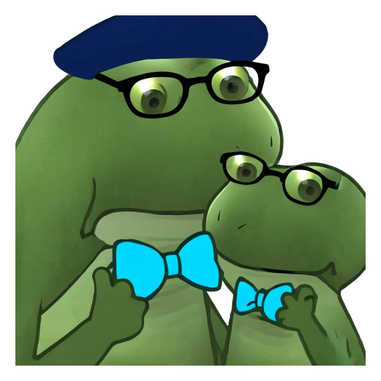 Two emoji’s kissing sticker