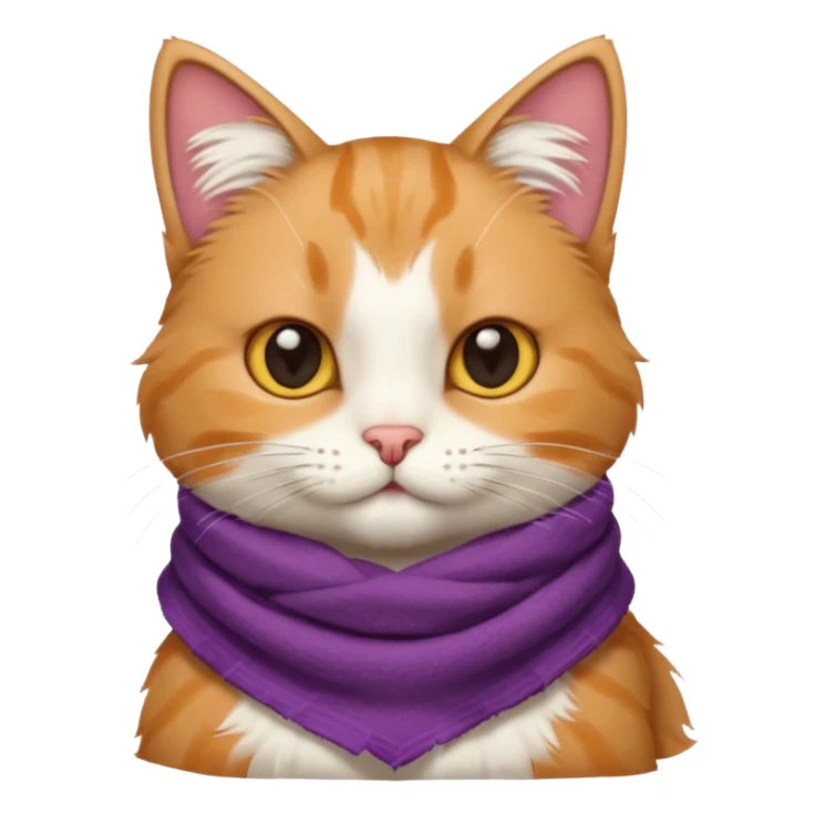 a cat with a scarf in winter sticker