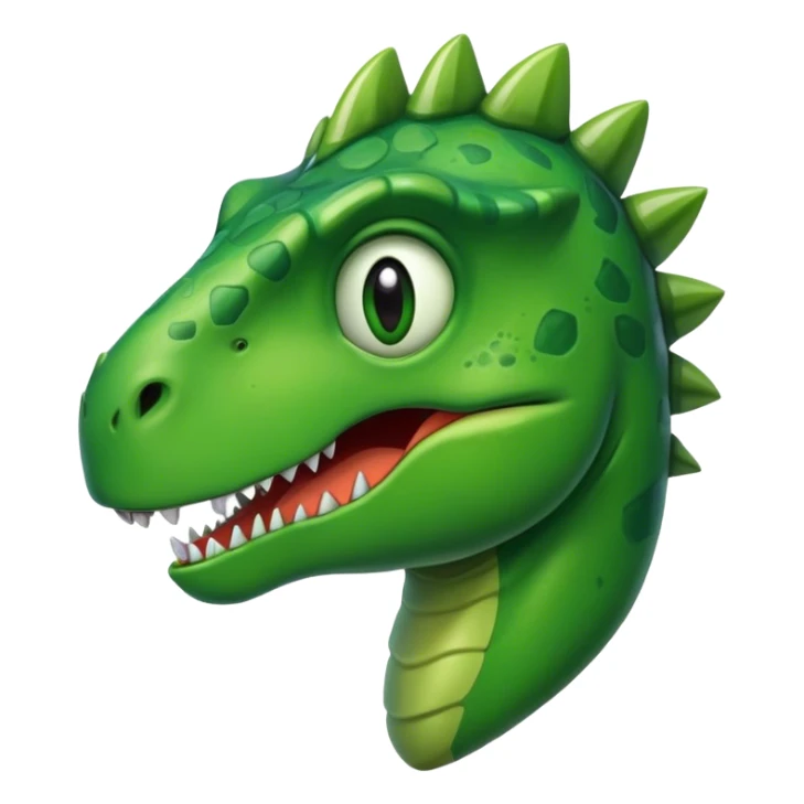 heart-shaped face of a dinosaur  sticker