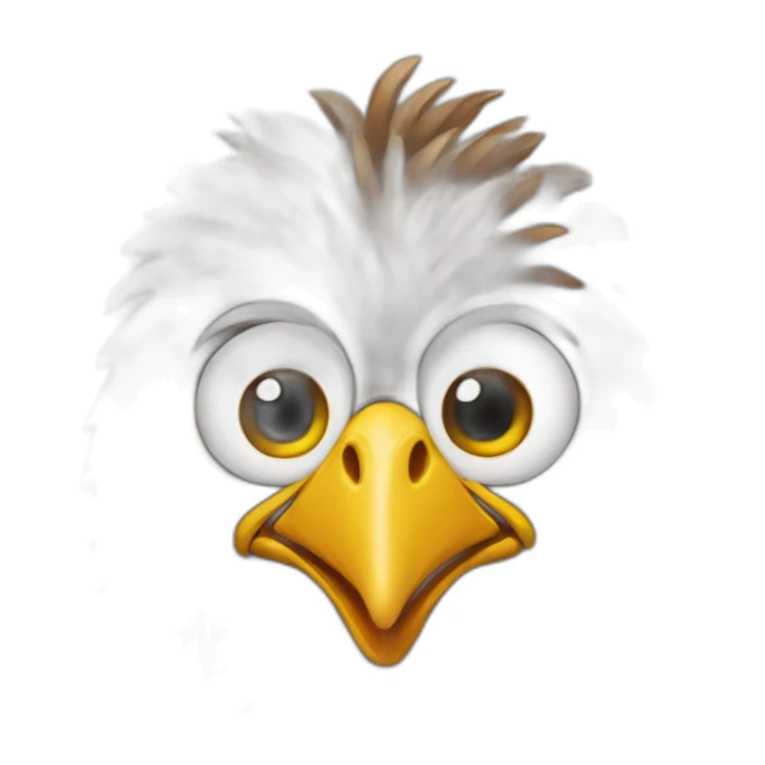 gallina flaca ,ojos saltones con delantal sticker