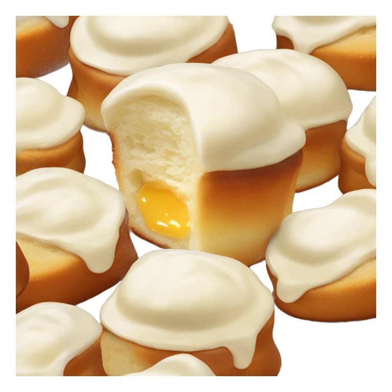 Coquille de brioche avec crème fouettée à l’intérieur  sticker