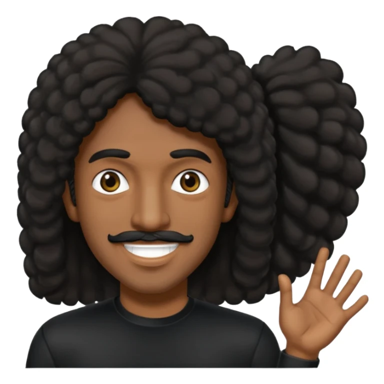 Phil Lynott (1949-1986) with long dark brown hair sticker