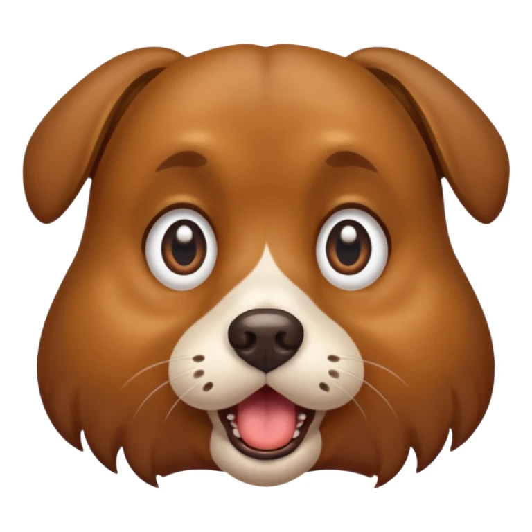 dog with wide eyes and open mouth sticker