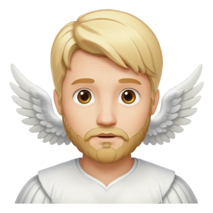 angel with blonde hair and blonde beard sticker