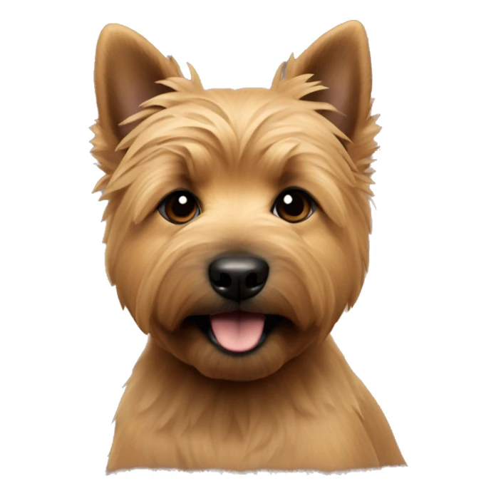 Close format on puppy of Norwich terrier is grizzly colour  sticker