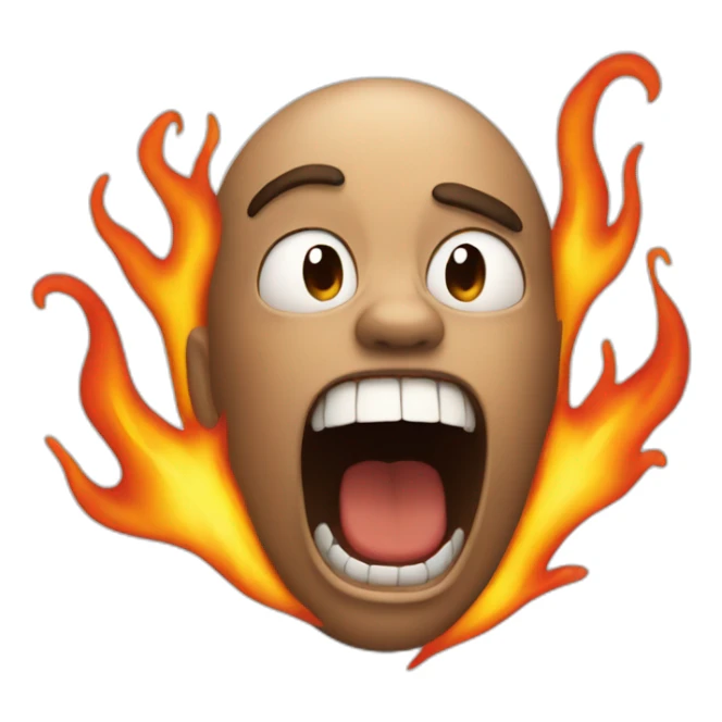 screaming on fire sticker