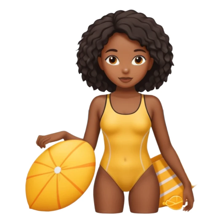 Black girl on vacation sticker