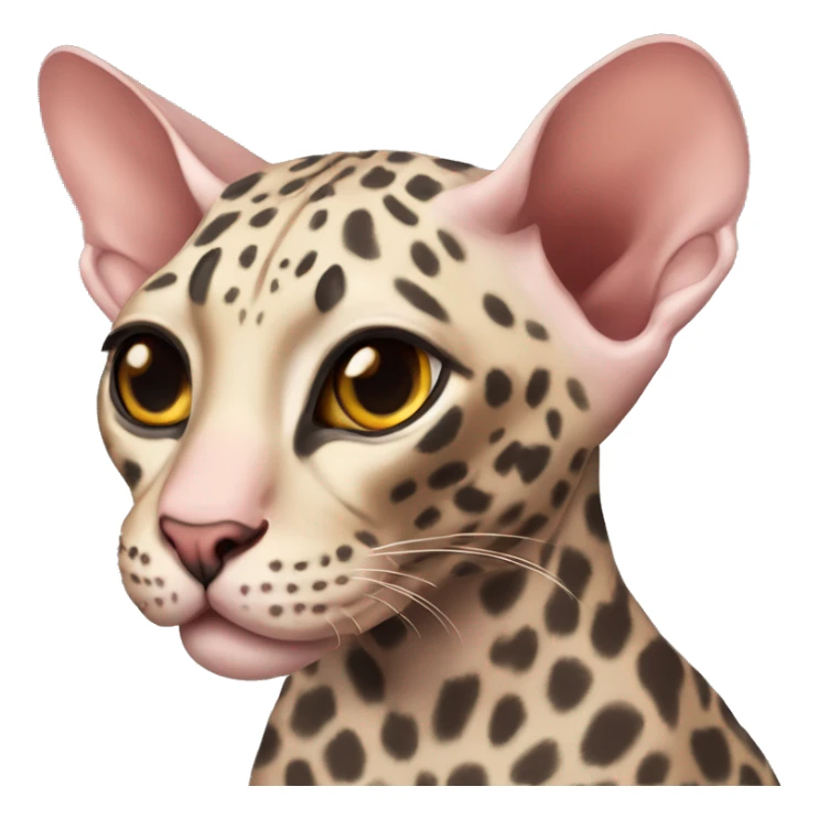 leopard sphynx sticker