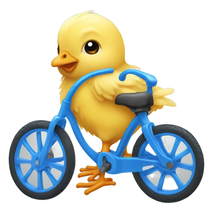 baby chick with a blue bike sticker