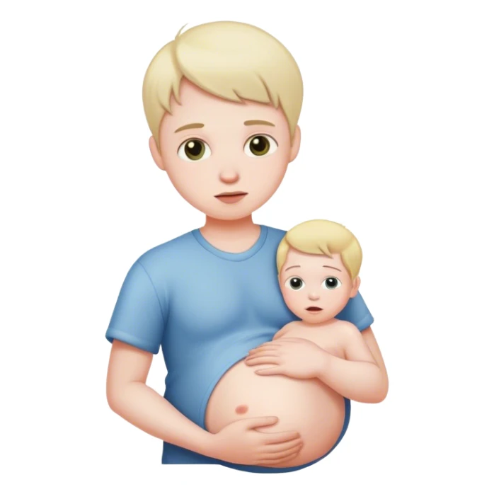 Pregnant boy sticker