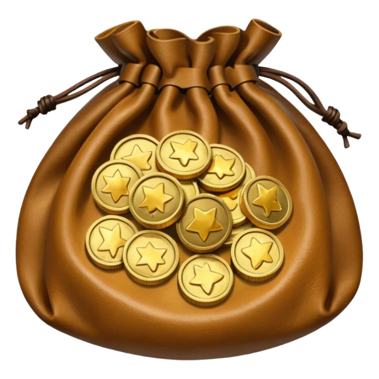 pouch of coins sticker