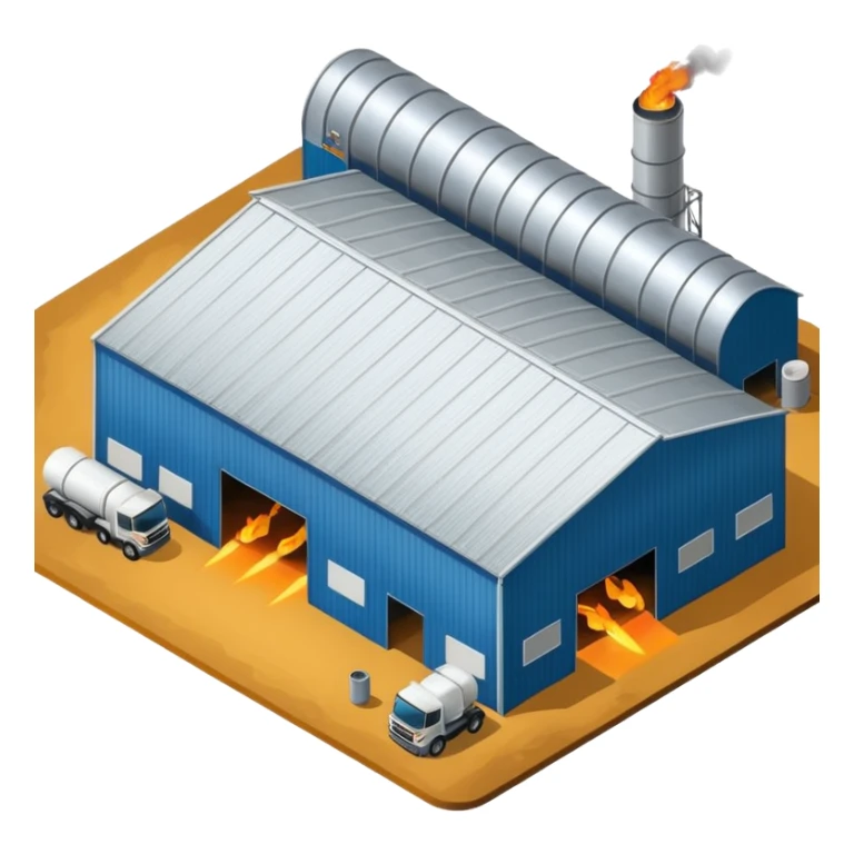 hangar, many fuel warehouse sticker