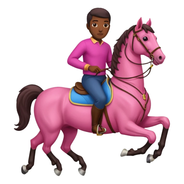 black man on a pink horse  sticker