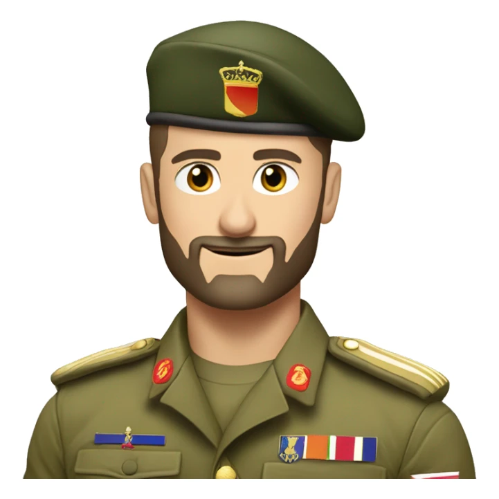 Olivier Giroud en tenue militaire et faisant un signe de respect  sticker