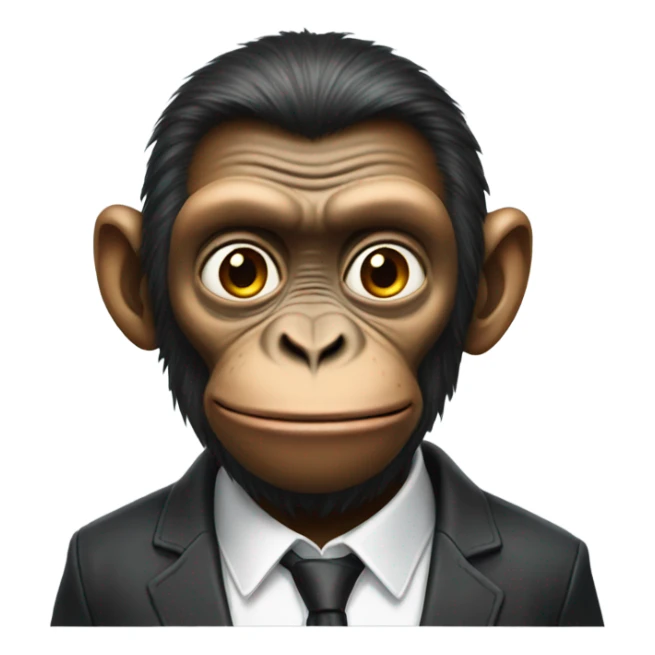 an ape with a face of elon musk sticker
