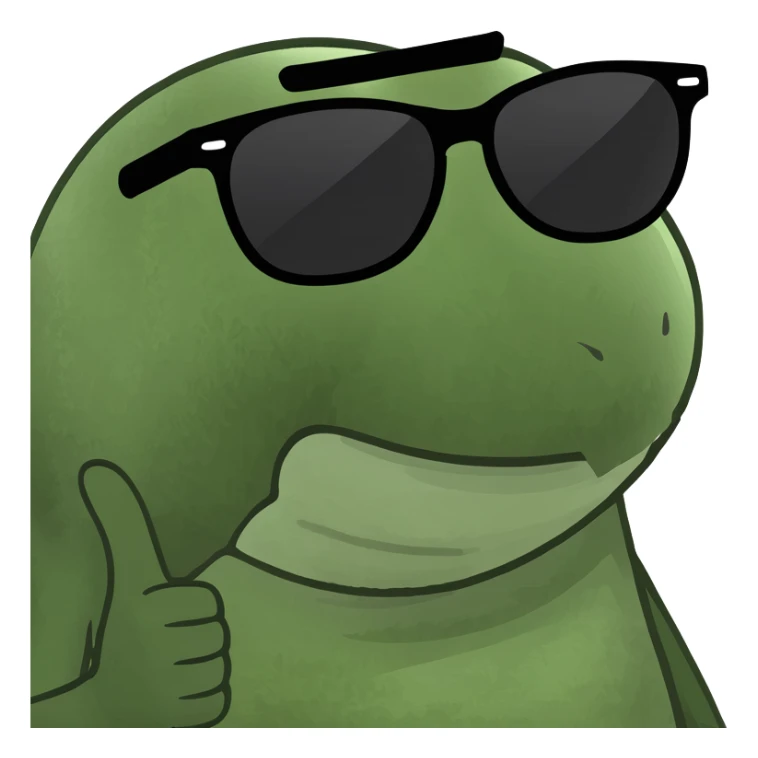 emoji wearing sunglasses leaning them down ￼ sticker