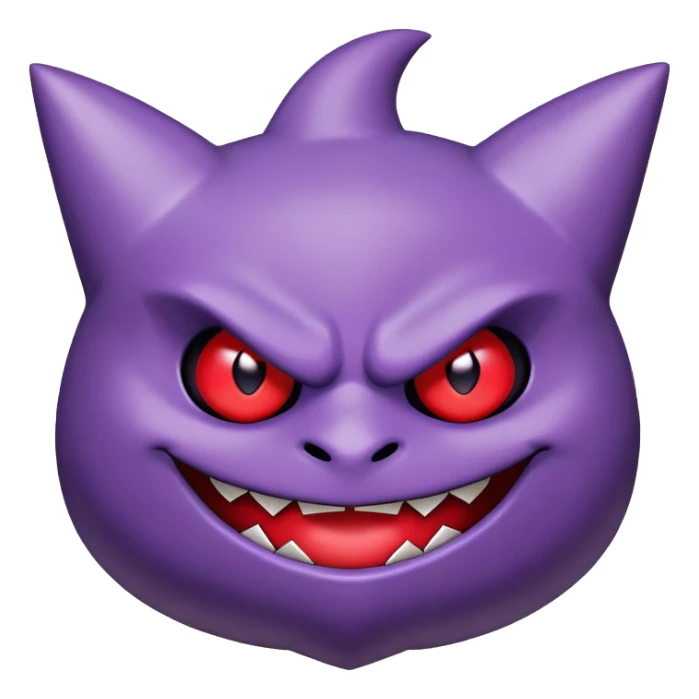 Gengar, the purple ghost Pokemon with red eyes and a mischievous grin sticker