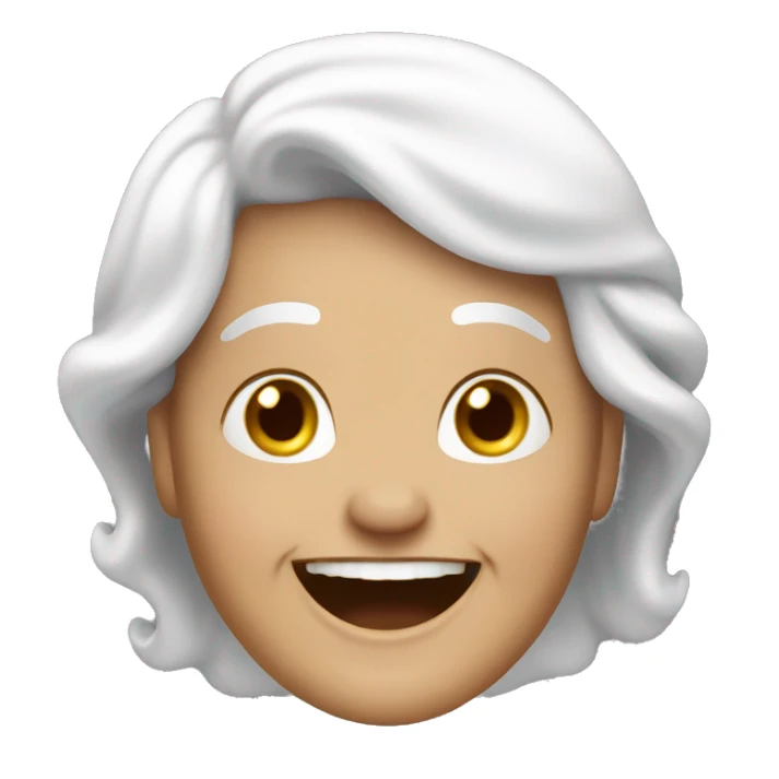 white grand mother laugh sticker
