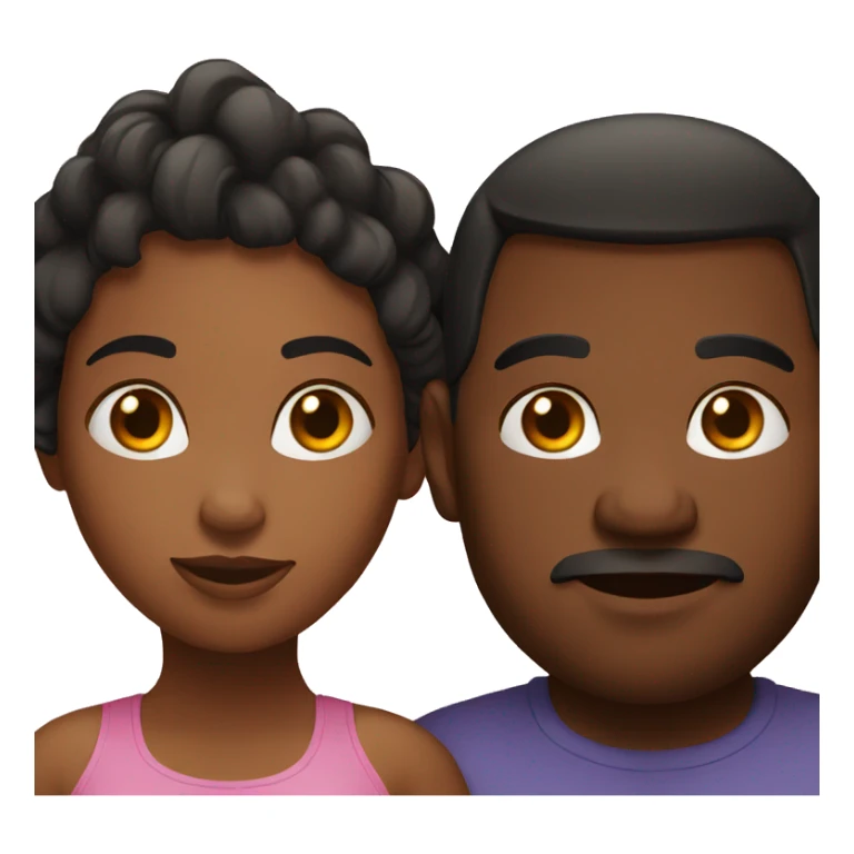 black fat couple sticker