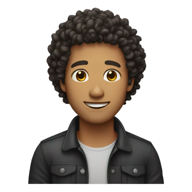 Man with curly hair and dimples sticker