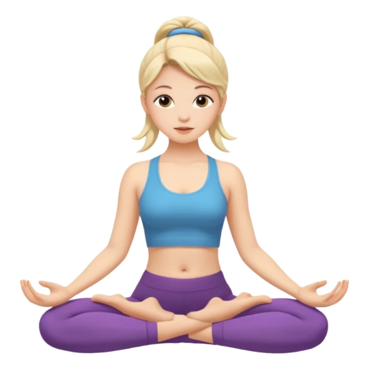 Generate a girl in a yoga pose sticker