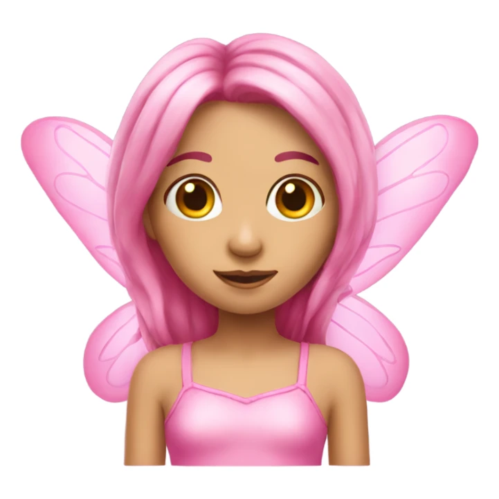 Pink girl fairy sticker