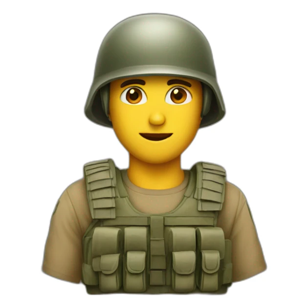 Guys in military helmet sticker