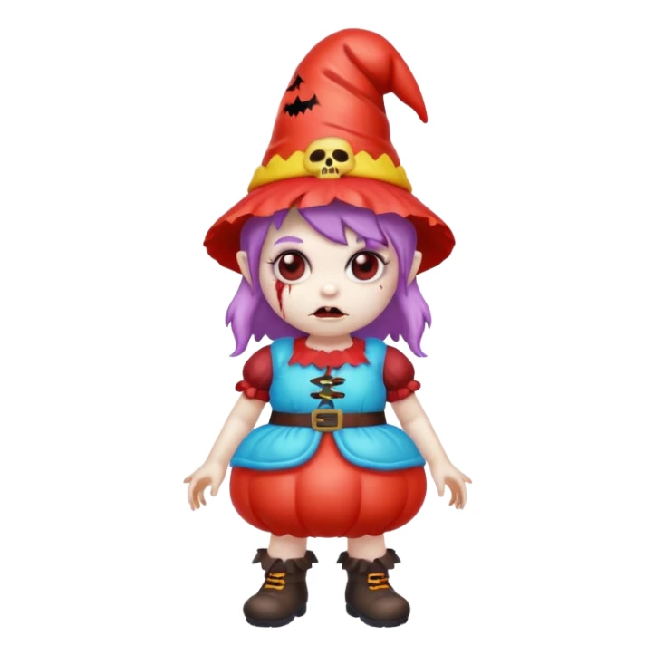   jeff koons inflatable puffy halloween girl zombie gnome sticker