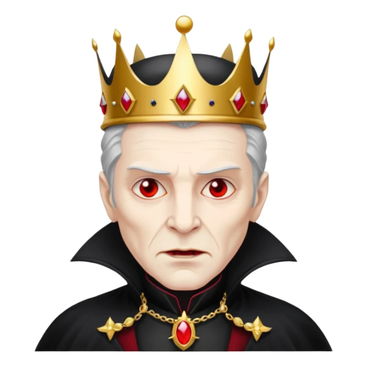 Vampire King, Elder vampire in royal black coat, wearing a crown, red eyes.
 sticker