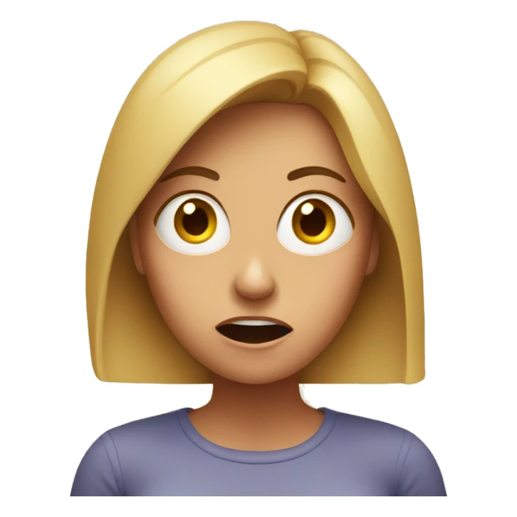 shocked woman sticker