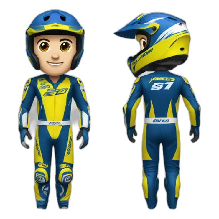 James stewart in motocross suit sticker