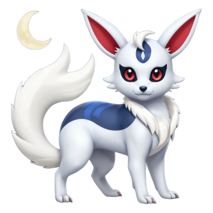 Umbreon-Absol-Minccino-Zangoose-fusion-hybrid-creature  sticker