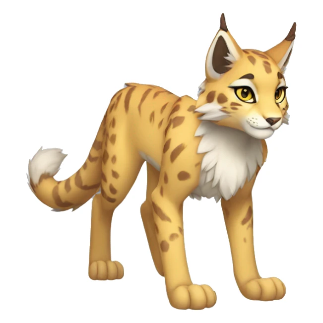 Anthro Sona Lynx-Fakémon Full Body sticker