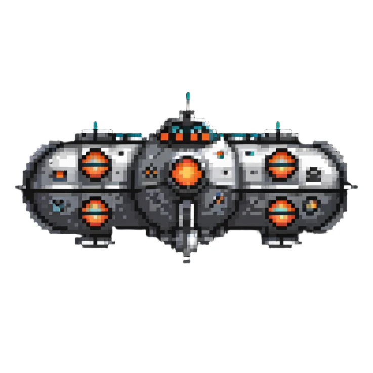 1960s retro space cruiser with round portholes sticker