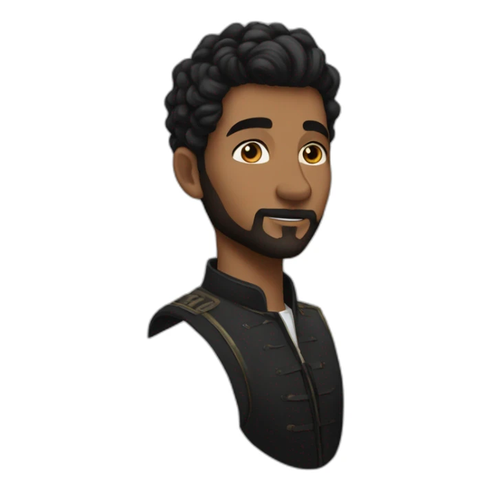 kinglsey ben-adir handsome short hair black sticker