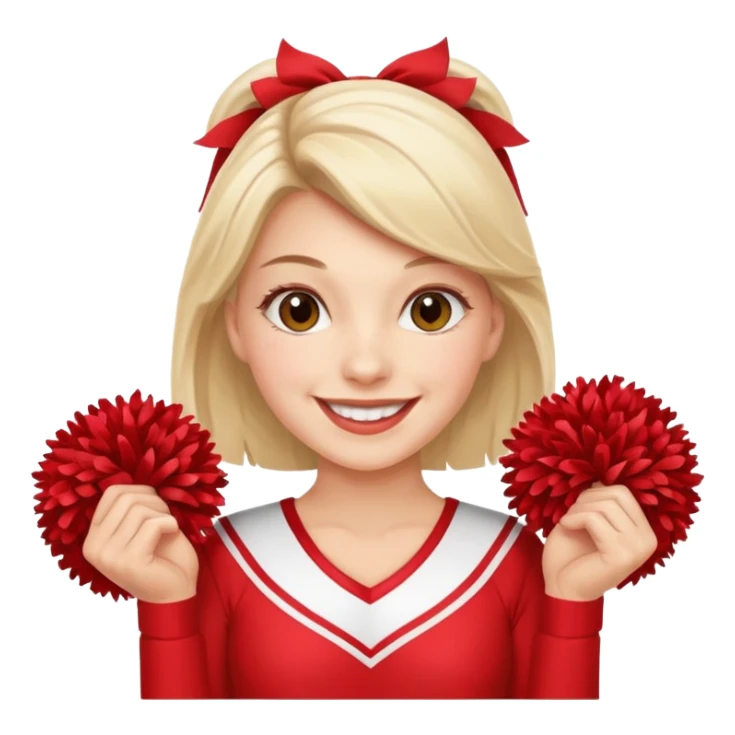 create an emoji of a cheerleader head to foot sticker