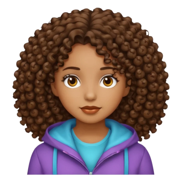 Zumbi de cabelo médio cacheado menina nova sticker