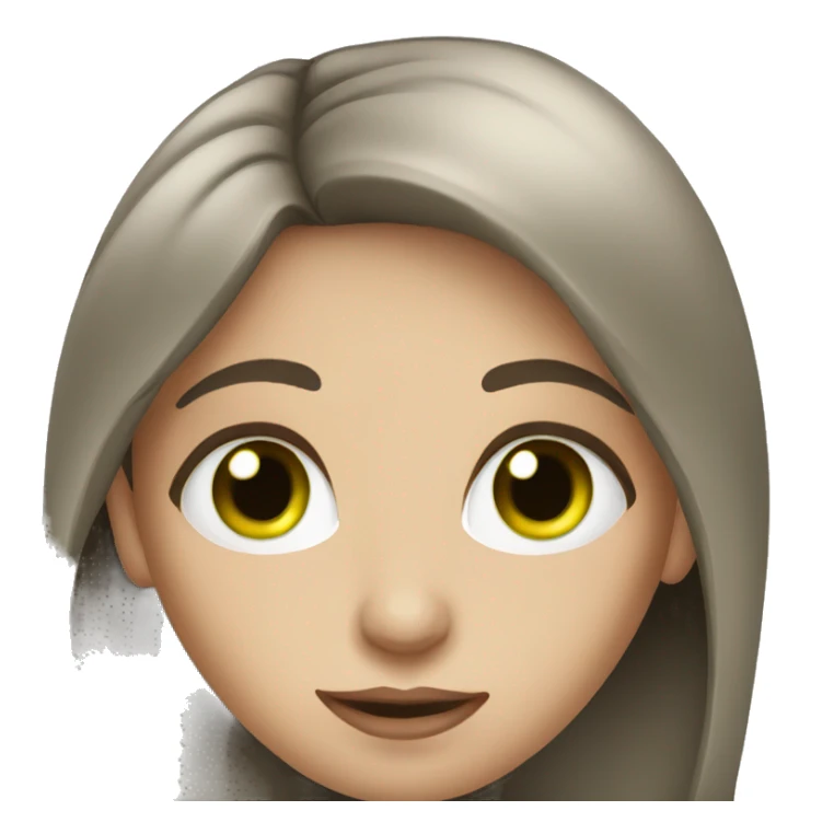 Brunette women with green eyes and fair skin  sticker