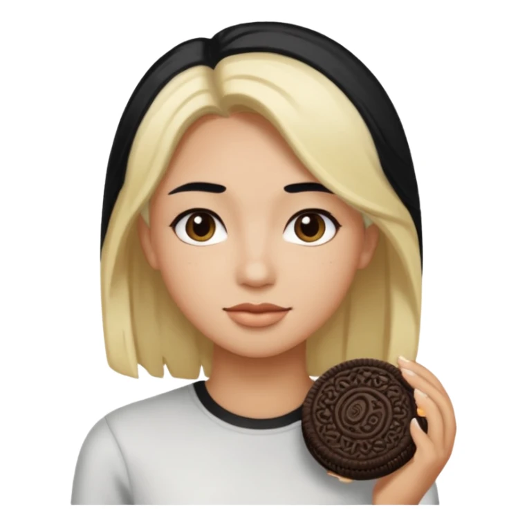 Siyah saç sarı saç oreo hair sticker