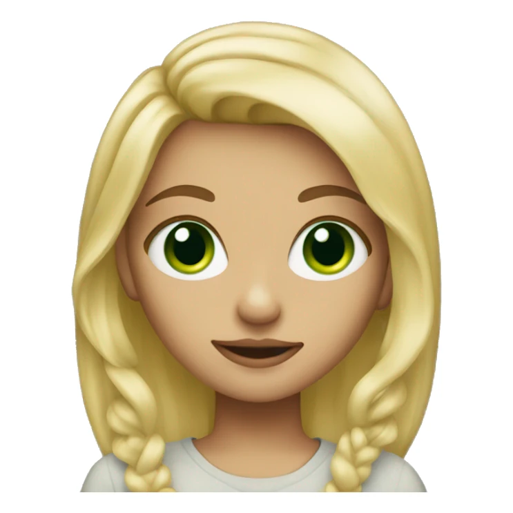 blonde girl with green eyes and piercings sticker