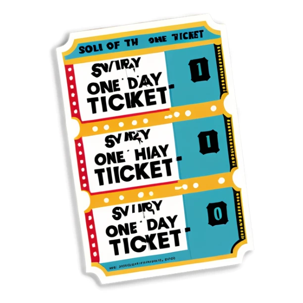one of them days movie ticket  sticker